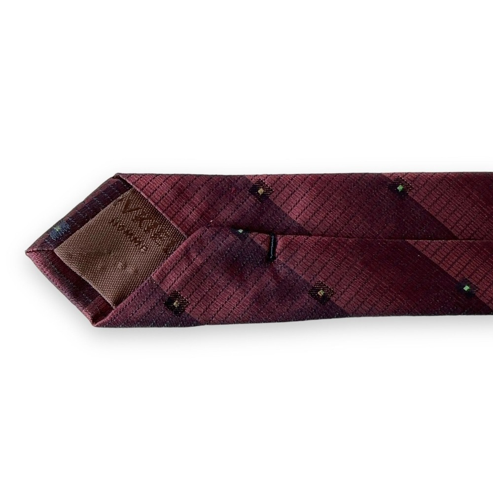 Rykiel Homme Mens Silk Tie 56 x 3.75 Burgundy Textured‎ Designer French Luxury - Picture 7 of 9